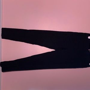 dark black ruffled pants